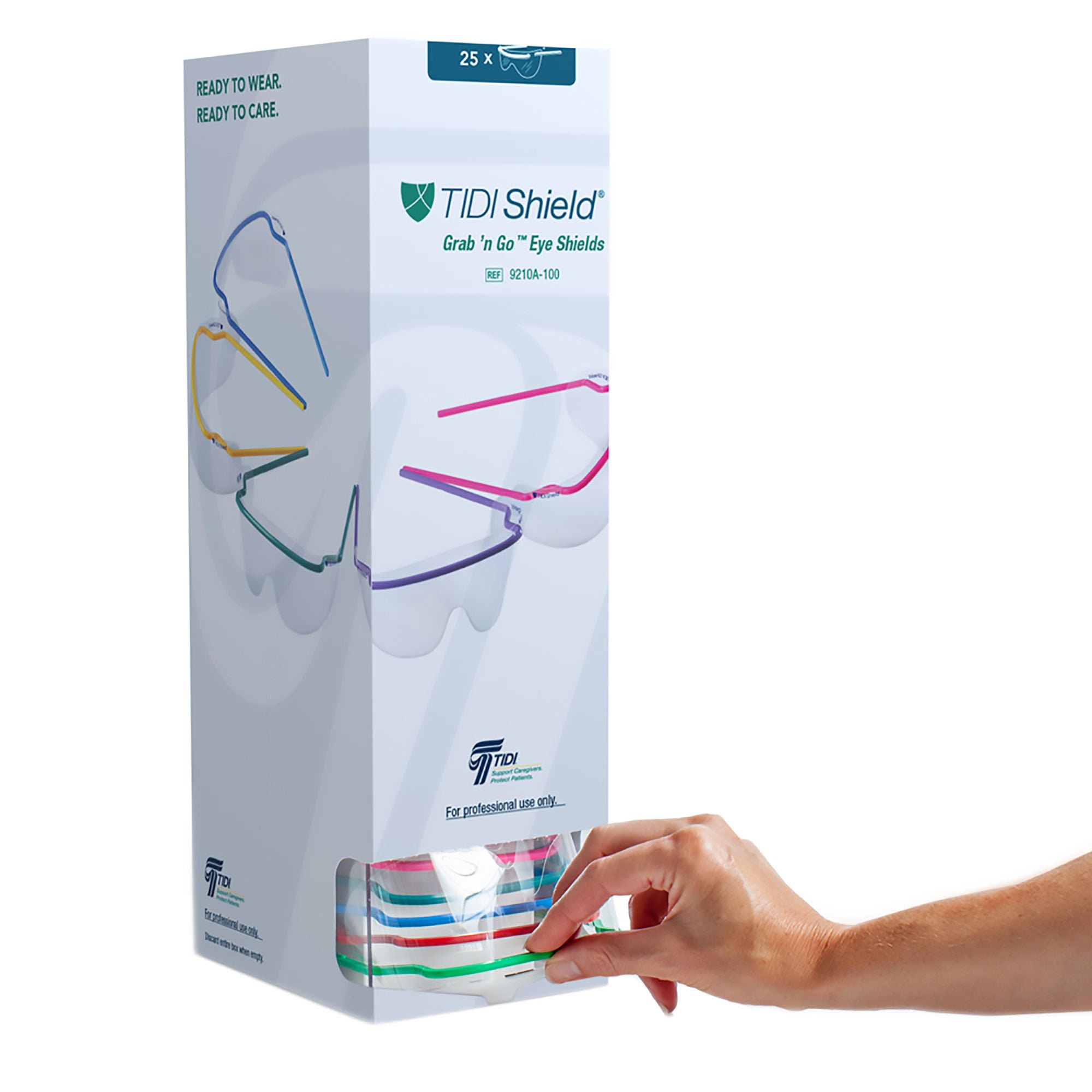 TIDIShield Grab 'n Go Eye Shields with Dispenser MK 860597