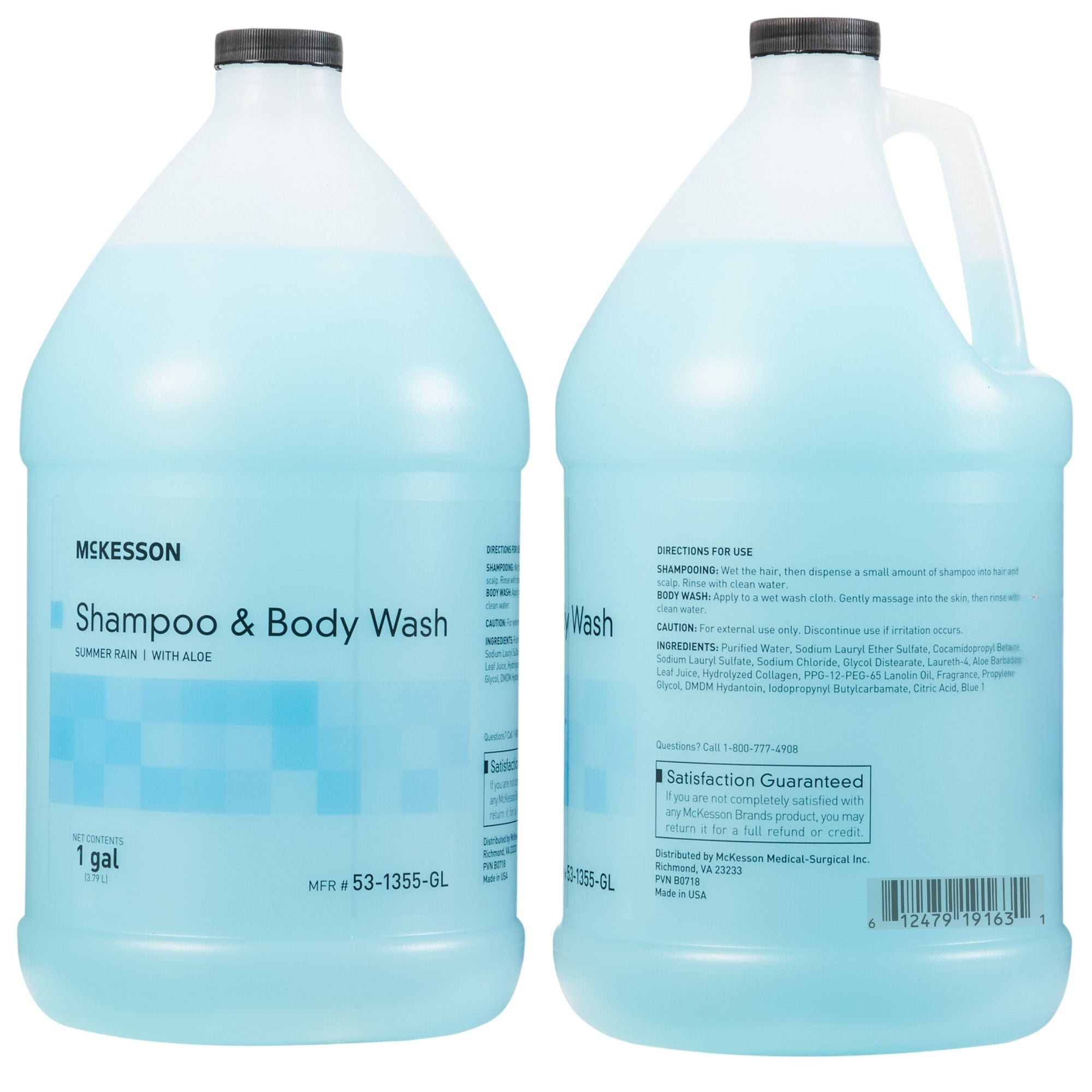 McKesson two-in-one shampoo and Body Wash, Summer Rain Scent, 1 Gallon Jug
