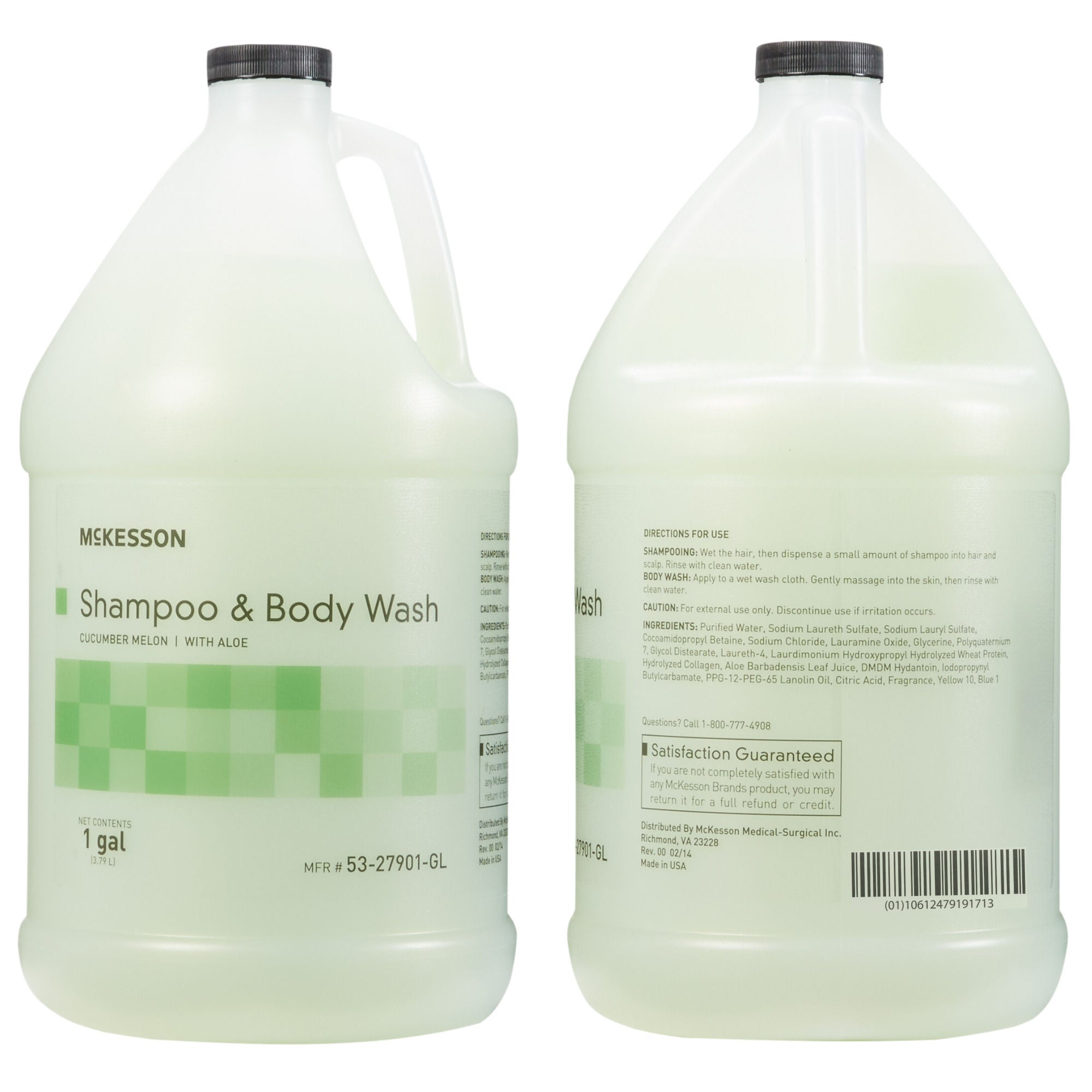 McKesson 2-in-1 Shampoo and Body Wash, Cucumber Melon Scent, 1 Gallon Jug