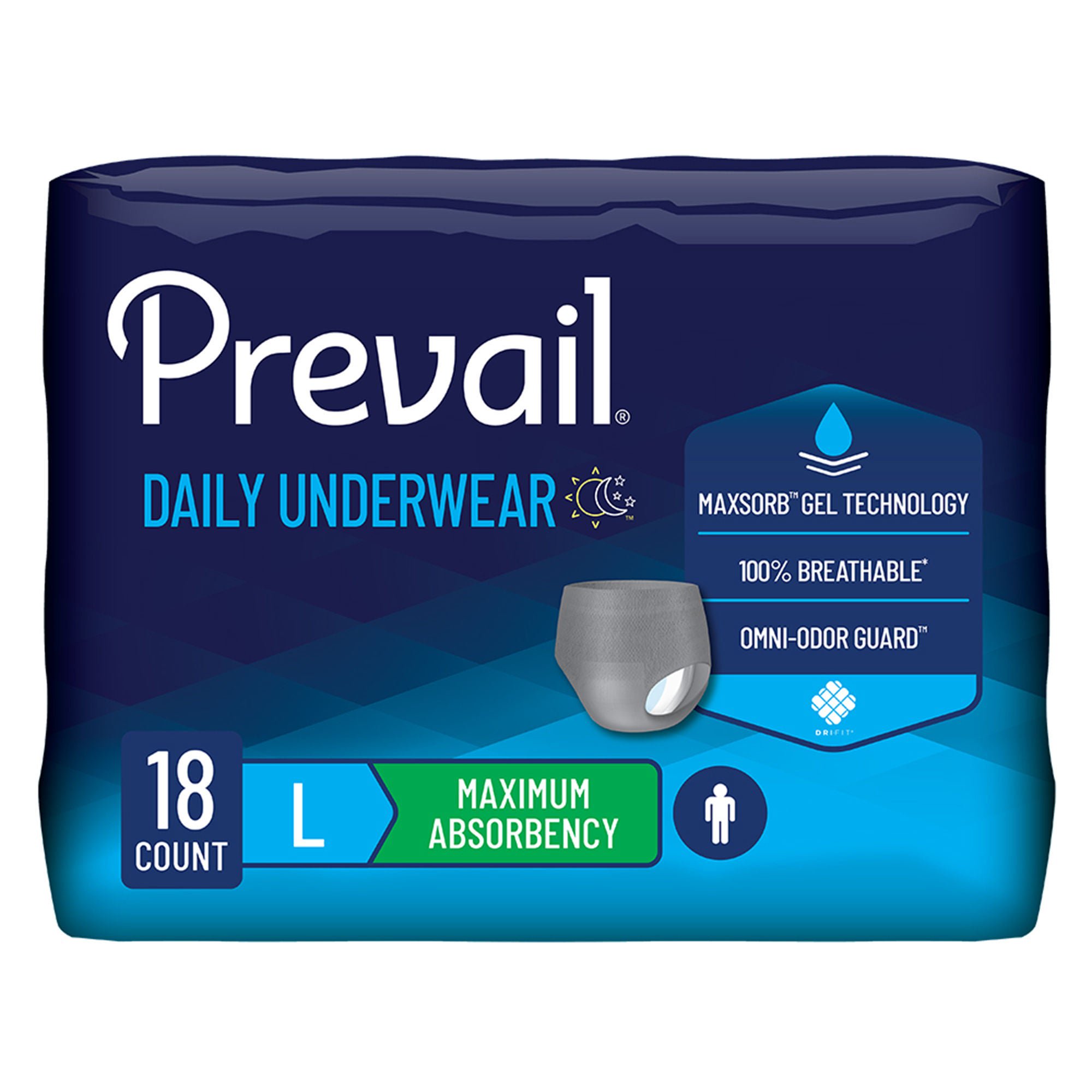 Absorbent Underwear Prevail® Daily Underwear Pull - McKesson