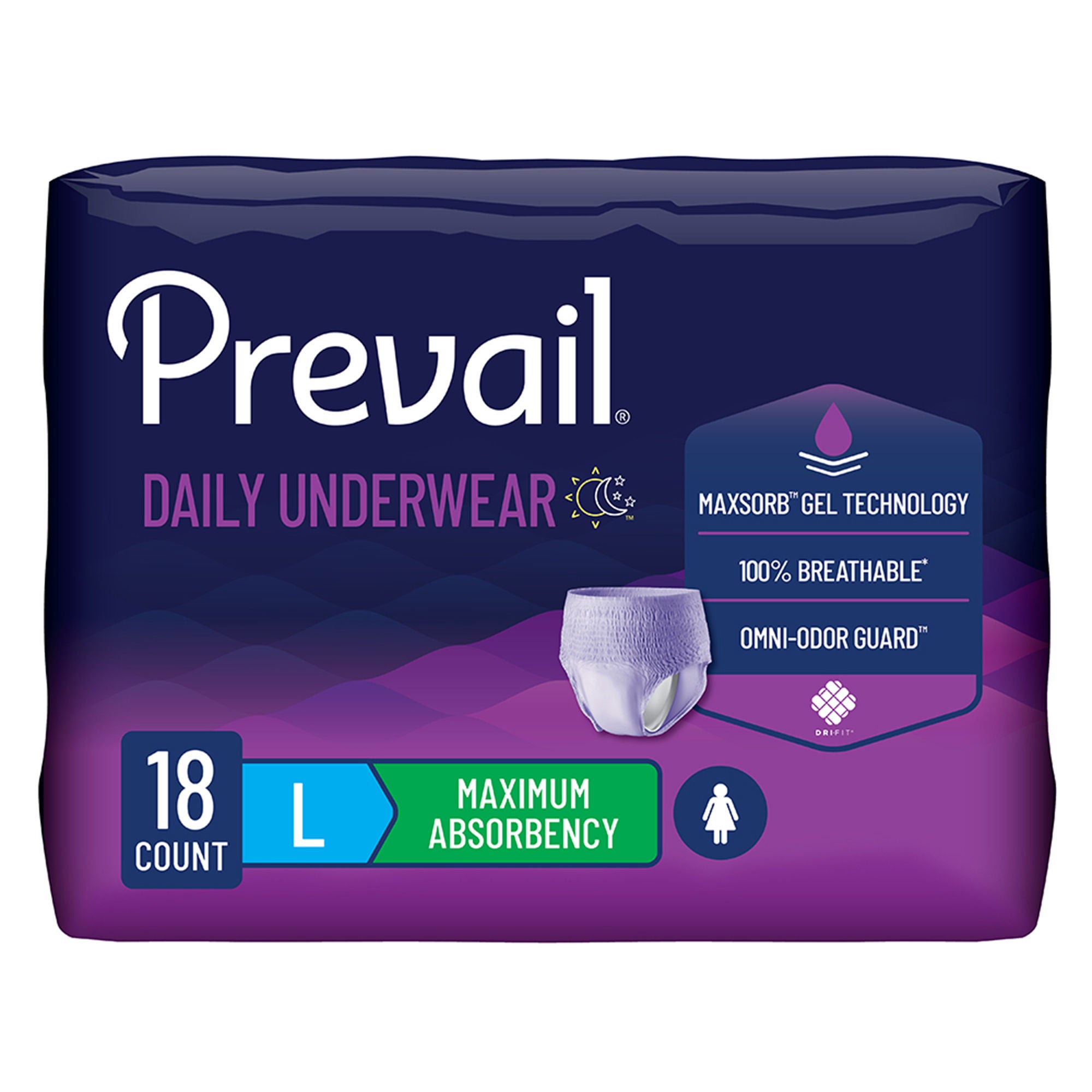 Absorbent Underwear Prevail® Daily Underwear Pull - McKesson