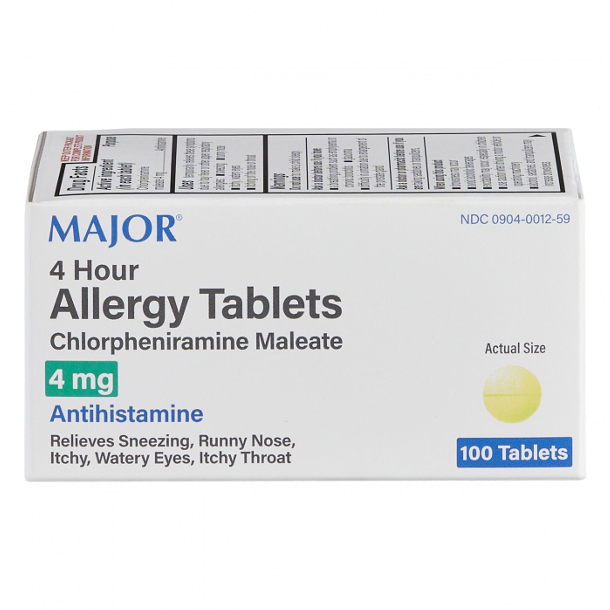 Chlorpheniramine Maleate 4 mg Tablet 100 Tablets MK 892773