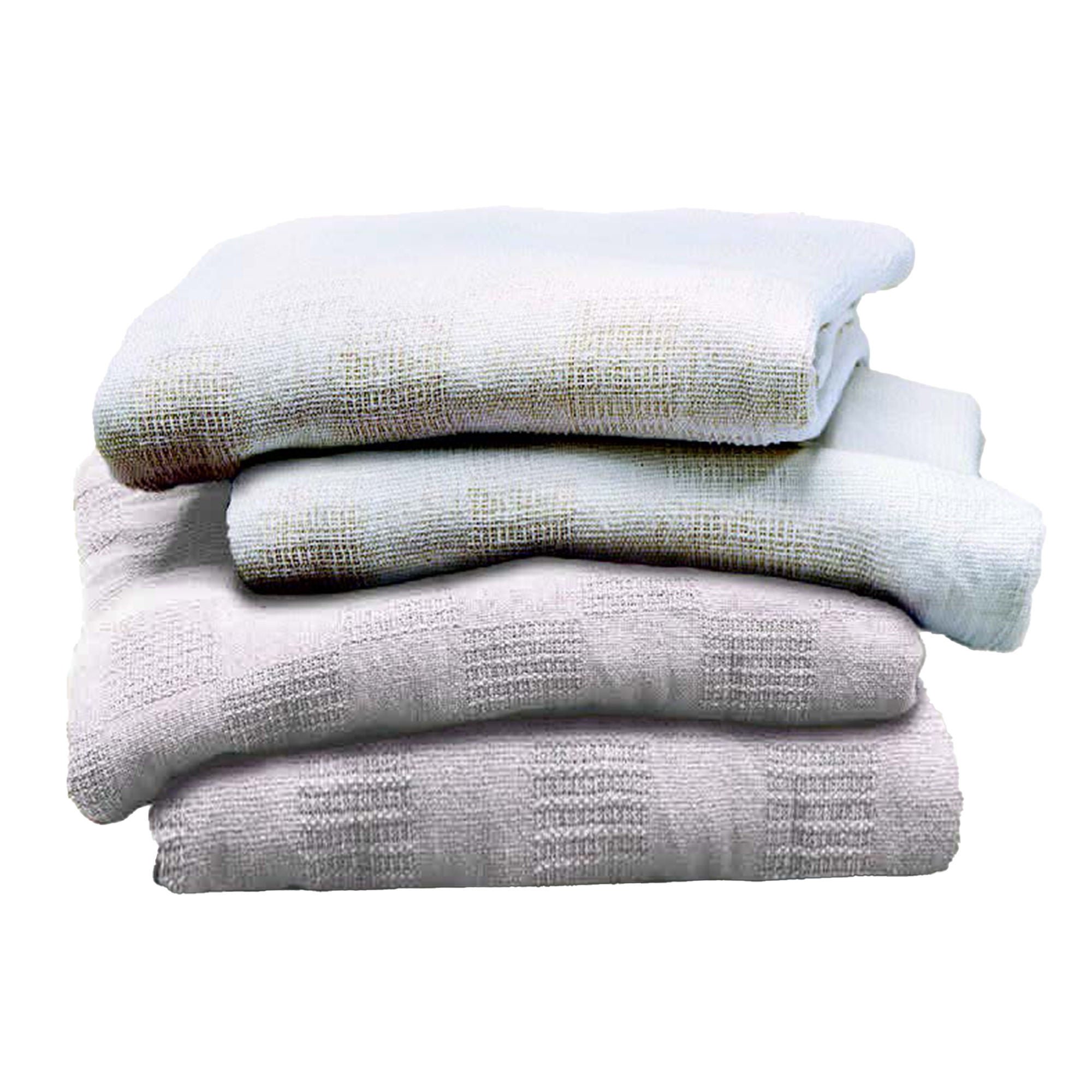 Leno White Thermal Blanket, 66 x 90 Inch MK 917314