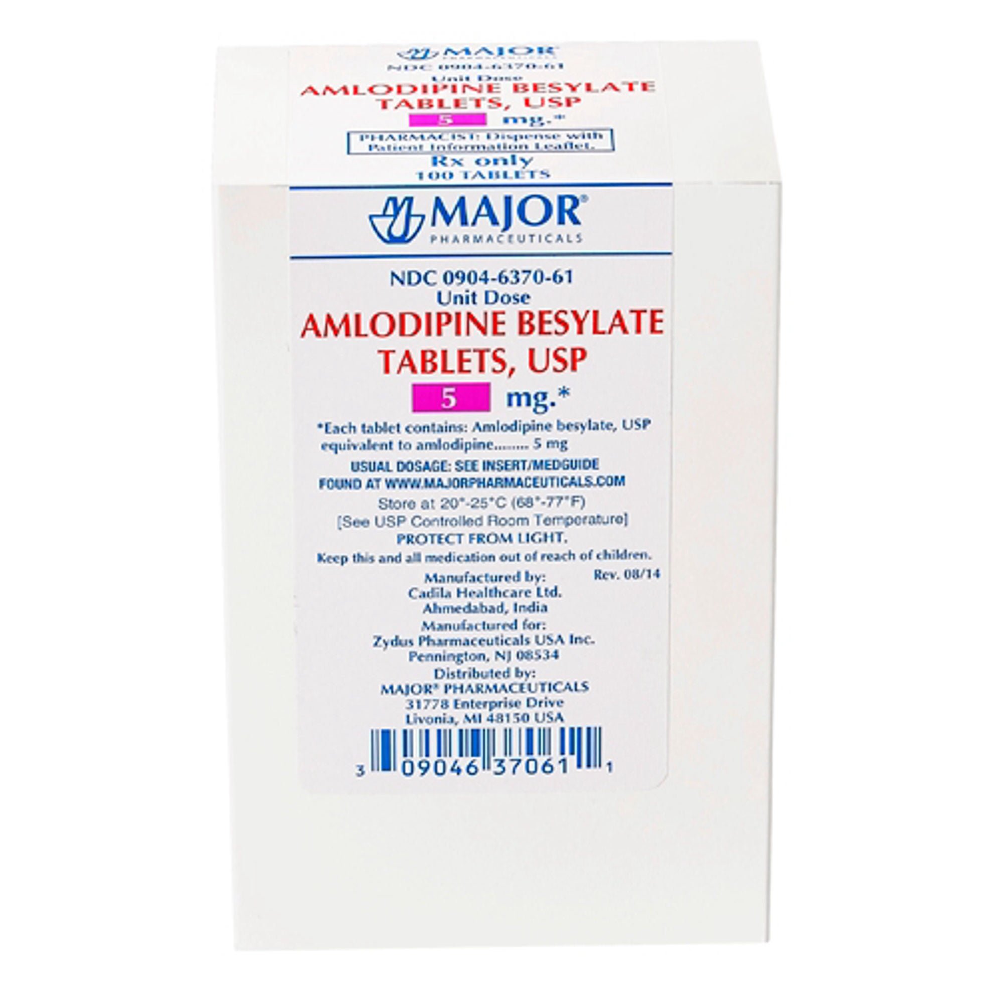 Amlodipine Besylate 5 mg Tablet 100 Tablets MK 930559