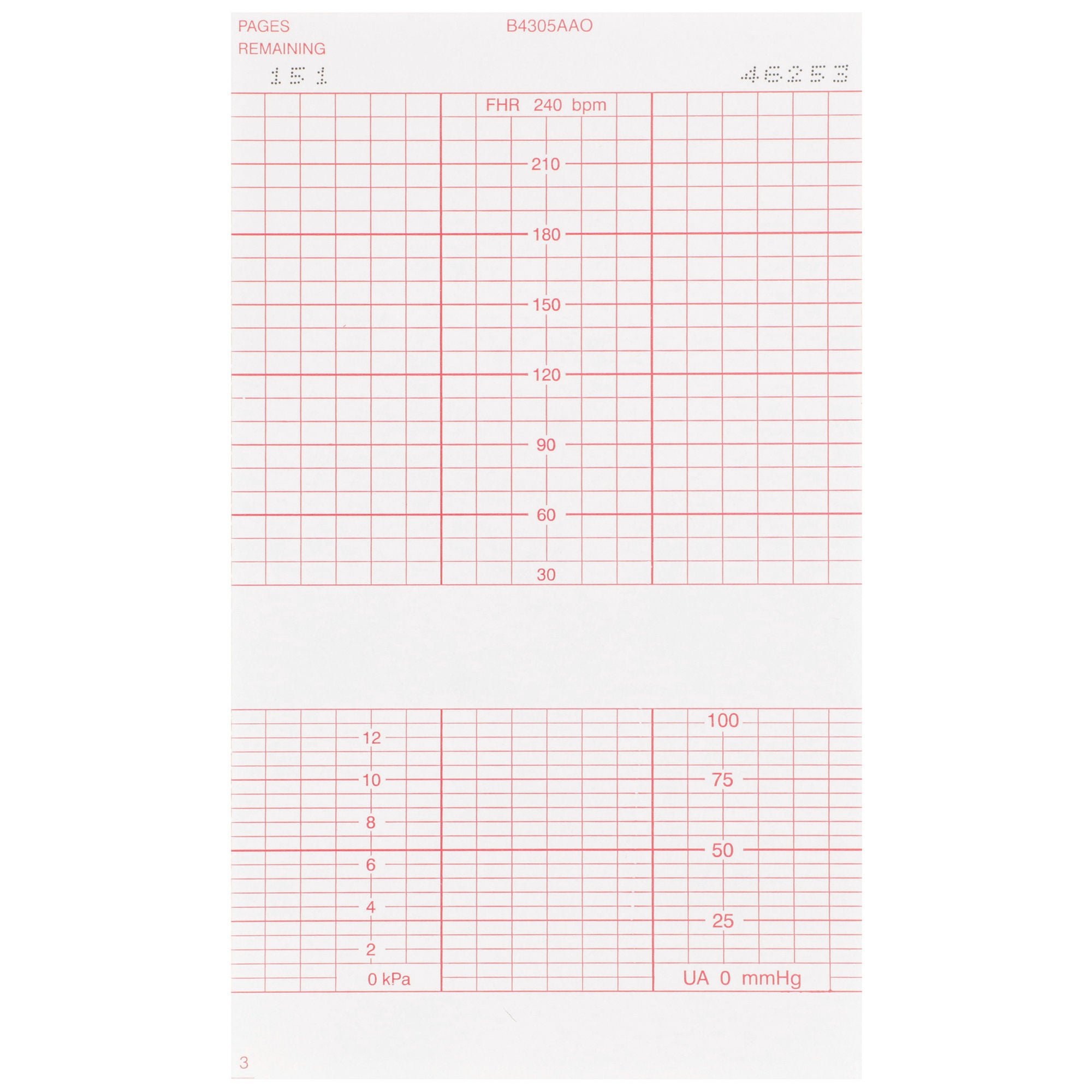 Recording Chart Paper Vital Signs® Z-Fold Red Grid - McKesson