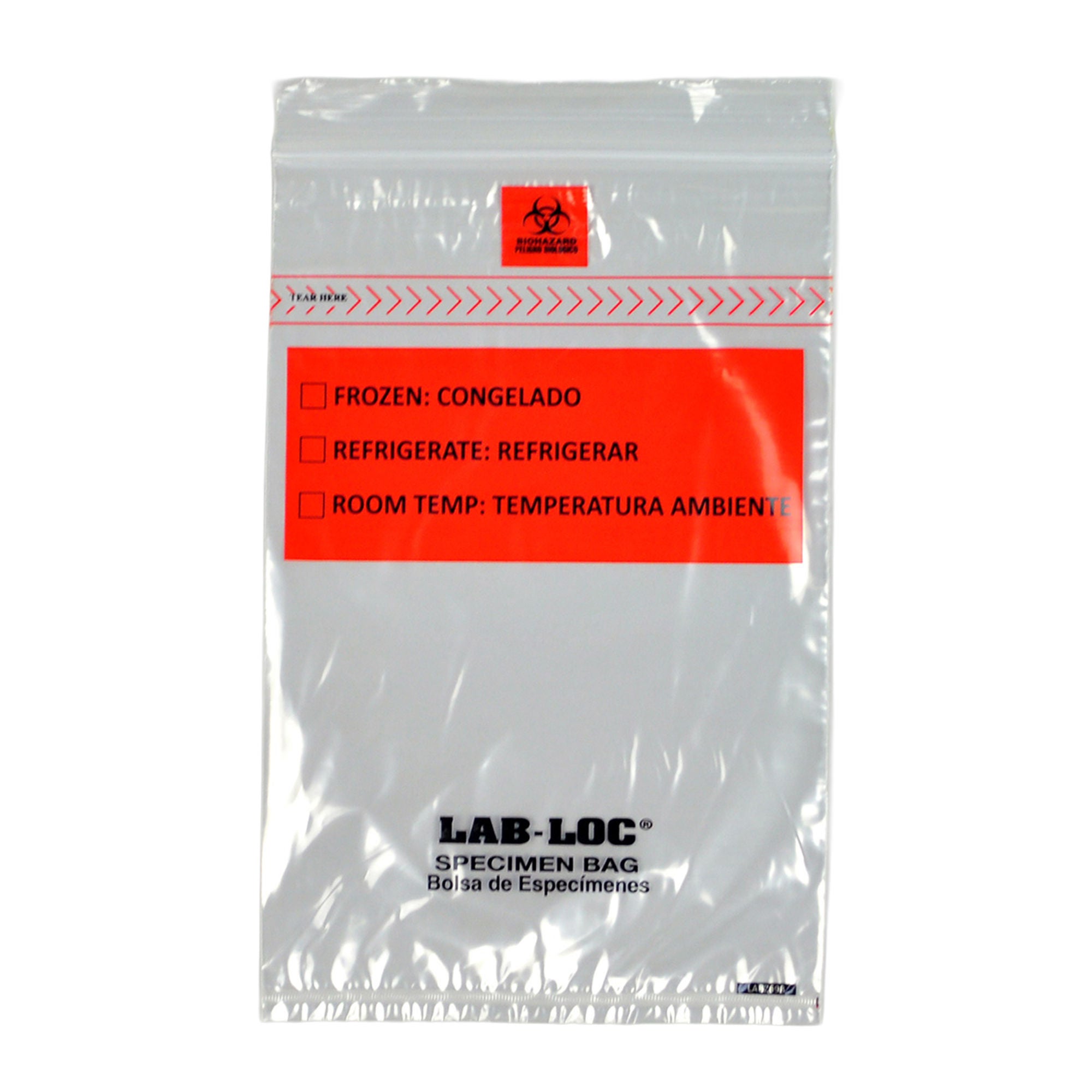 Lab-Loc Specimen Transport Bag with Document Pouch, Zip Closure, 6 x 9 Inch MK 978541