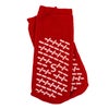 Slipper Socks Unisex Adult Small Single Tread Single Patient Use Red