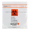Specimen Transport Bag with Document Pouch Lab Guard® TearZone® 10 X 10 Inch Zip Closure Biohazard Symbol / Storage Instructions NonSterile